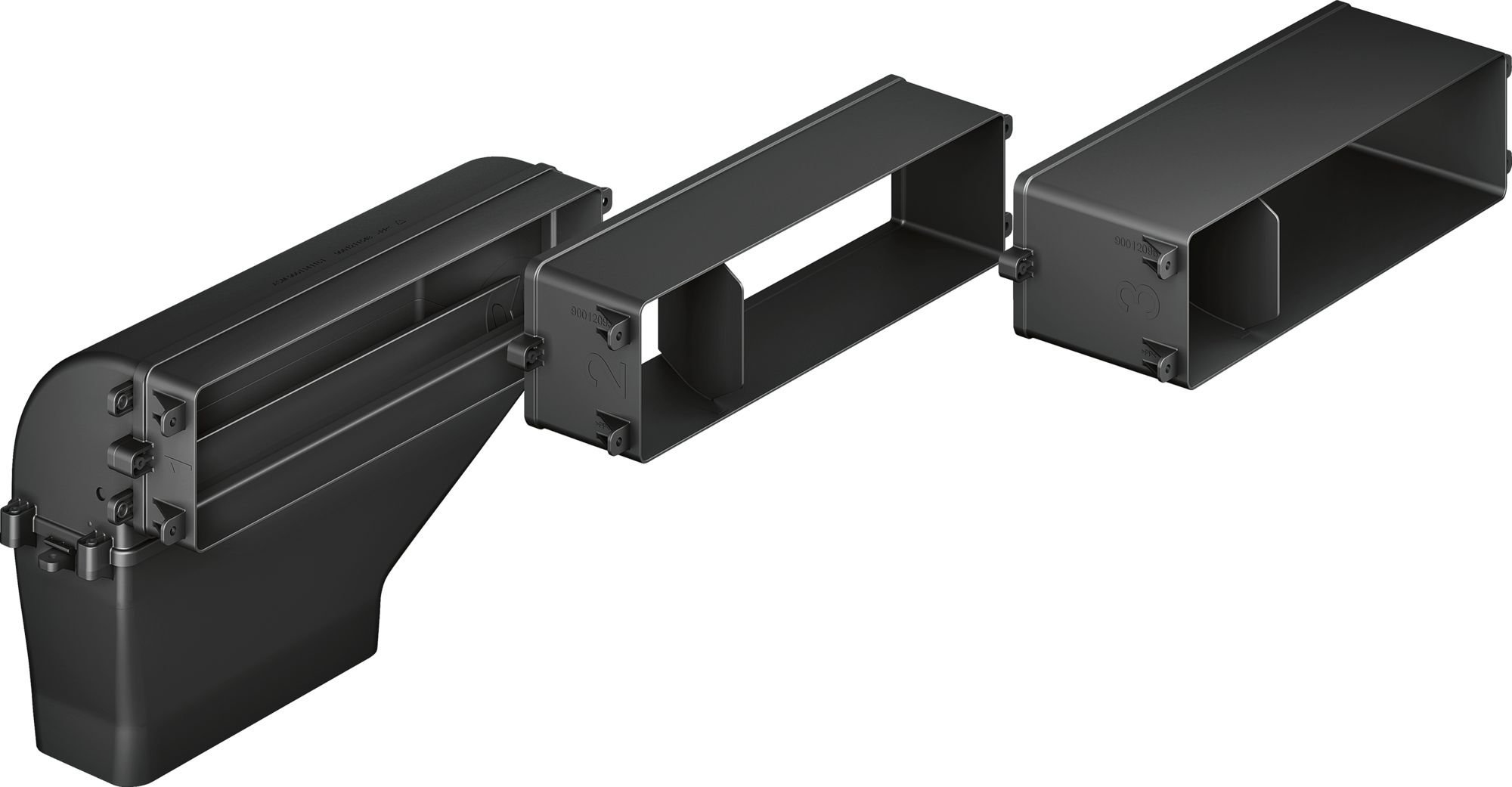 Siemens Siemens HZ381401, Cooker hood exhaust air set, Black, 1.46 kg, 590 mm, 765 mm, 160 mm