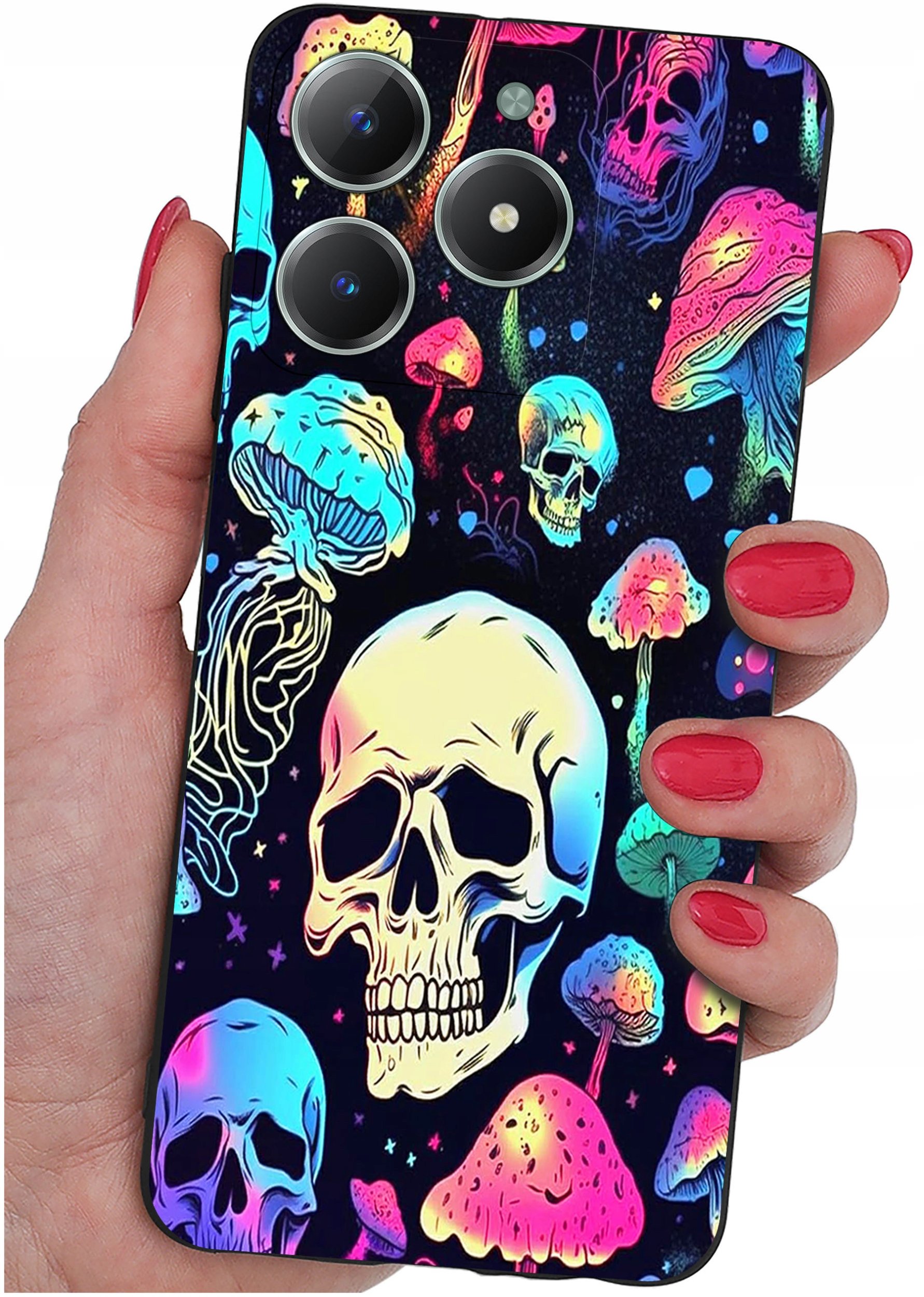 Etui do Realme C61 | C63 WZORY |SILIKONOWE MATT CASE + SZKŁO 9H