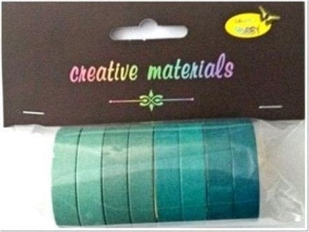 Taśmy papierowe zielone 10mm 8szt