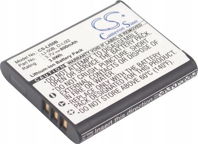 Akumulator Cameron Sino Akumulator Bateria Typ Li50b Li-50b Do Olympus / Ricoh / Pentax / Casio / Ge / Kodak / Cs-li50b