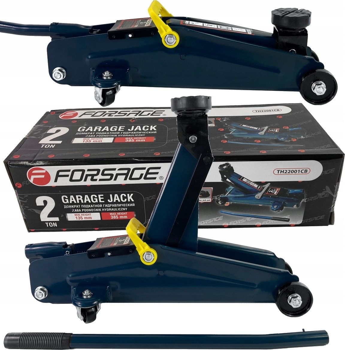 Forsage Lewarek hydrauliczny warsztatowy 2t (hmin 135mm, hmax 385mm)