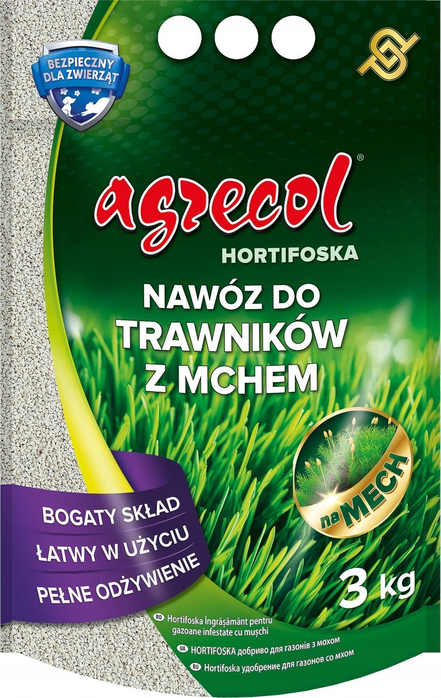 Agrecol HORTIFOSKA do trawnika z mchem 3kg