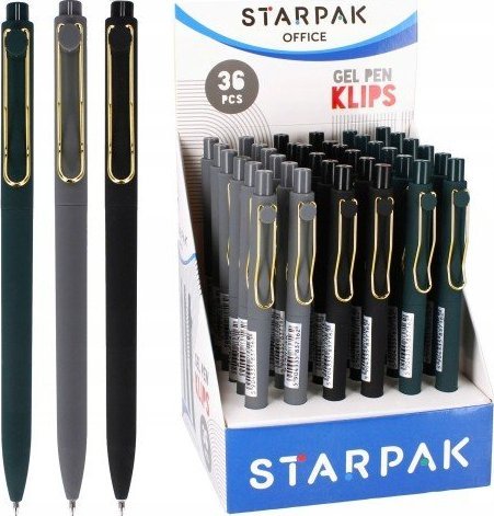 BTS Długopis automatyczny żelowy czarny szkolny