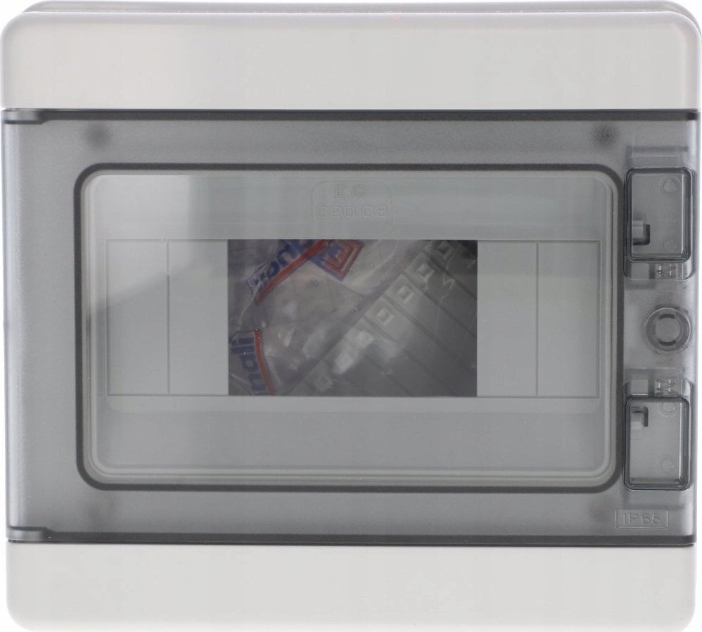 Elettrocanali Rozdzielnica modułowa PV 1x8 natynkowa drzwi transp. seria 620 IP65 200x180x100 szyna N+PE szara EC62008E