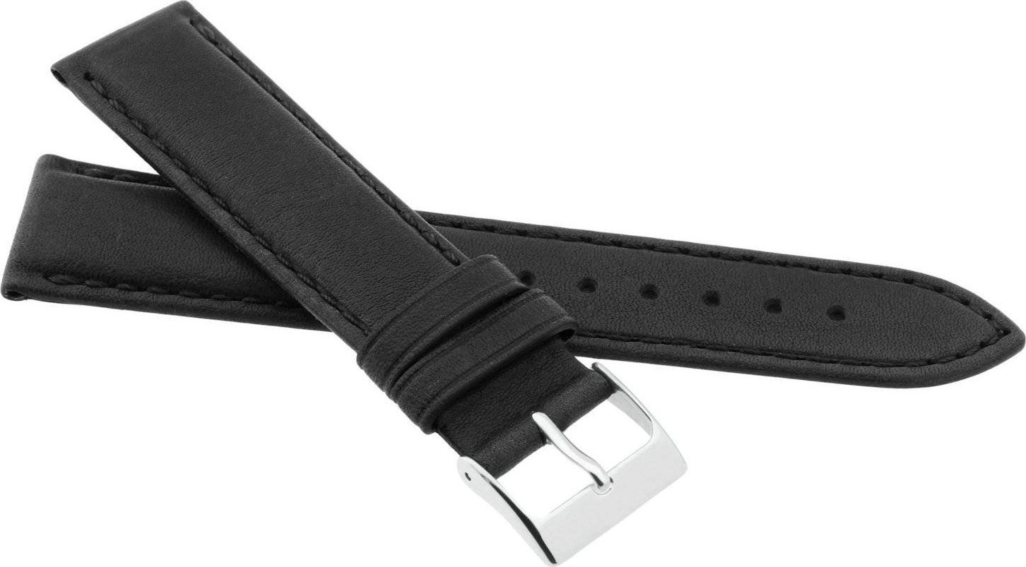 JVD Skórzany pasek do zegarka 20 mm JVD R42201-20 czarny