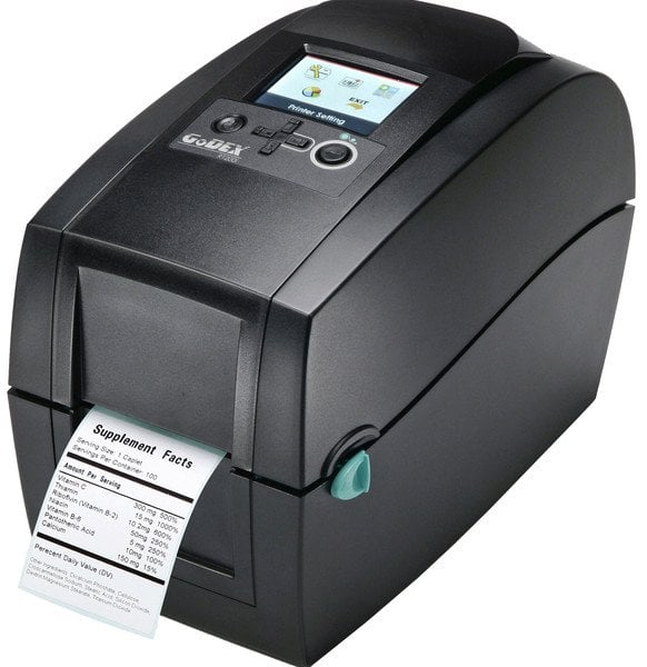 Drukarka etykiet Godex RT200i 203dpi/termotransferowa/USB/RS232/Ethernet 10/100/LCD