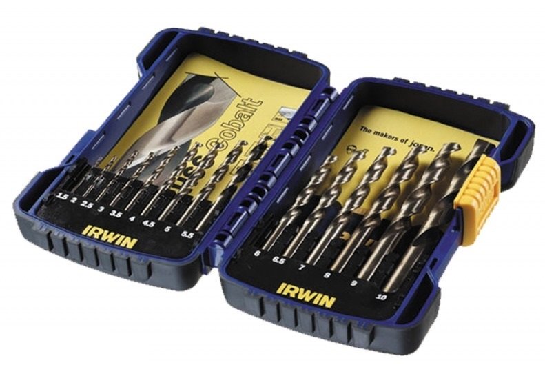 Wiertło Irwin do metalu kobaltowe walcowe 1,5 2 7 4,5 4 5,5 5 1 3 2,5 3,5 6 10 6,5 7,5 8 8,5 9 9,5mm zestaw (10502569)