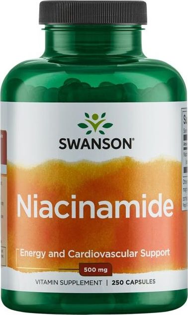 Swanson Swanson - Niacynamid, 500mg, 250 kapsułek