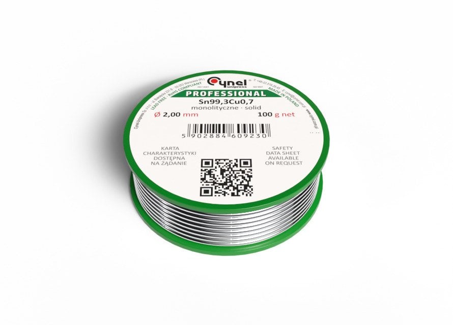 SOLDER SN99.3CU0.7-B/T 2MM 100G