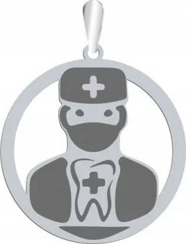 Radziszewska Jewellery Zawieszka Srebrna Dentysta Stomatolog GRAWER