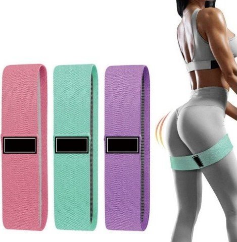 GUMY DO ĆWICZEŃ materiałowe ZESTAW 3 SZTUKI