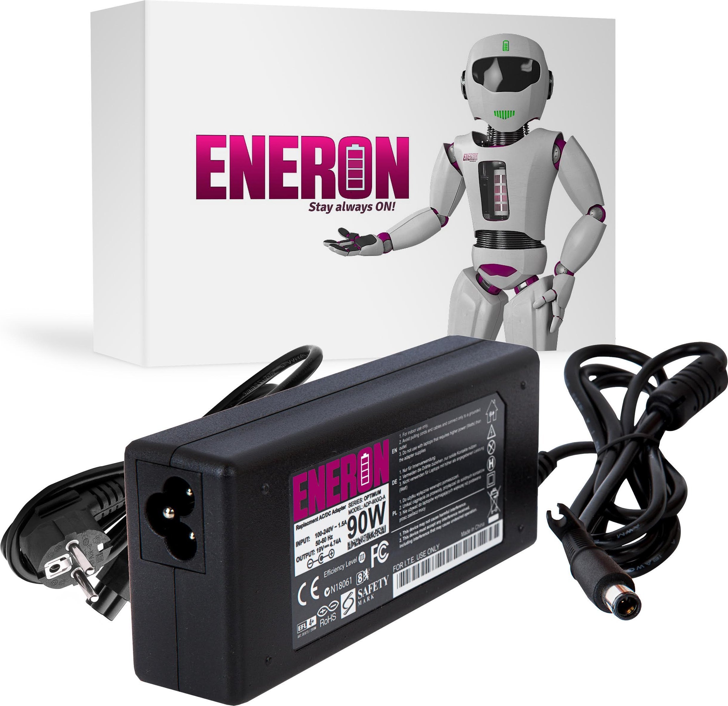 Zasilacz do laptopa Eneron 90 W, 5 mm, 4.74 A, 19 V