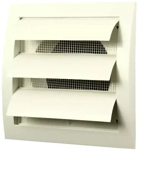 GRILLE WITH SHUTTERS 148X153/D100, WHITE