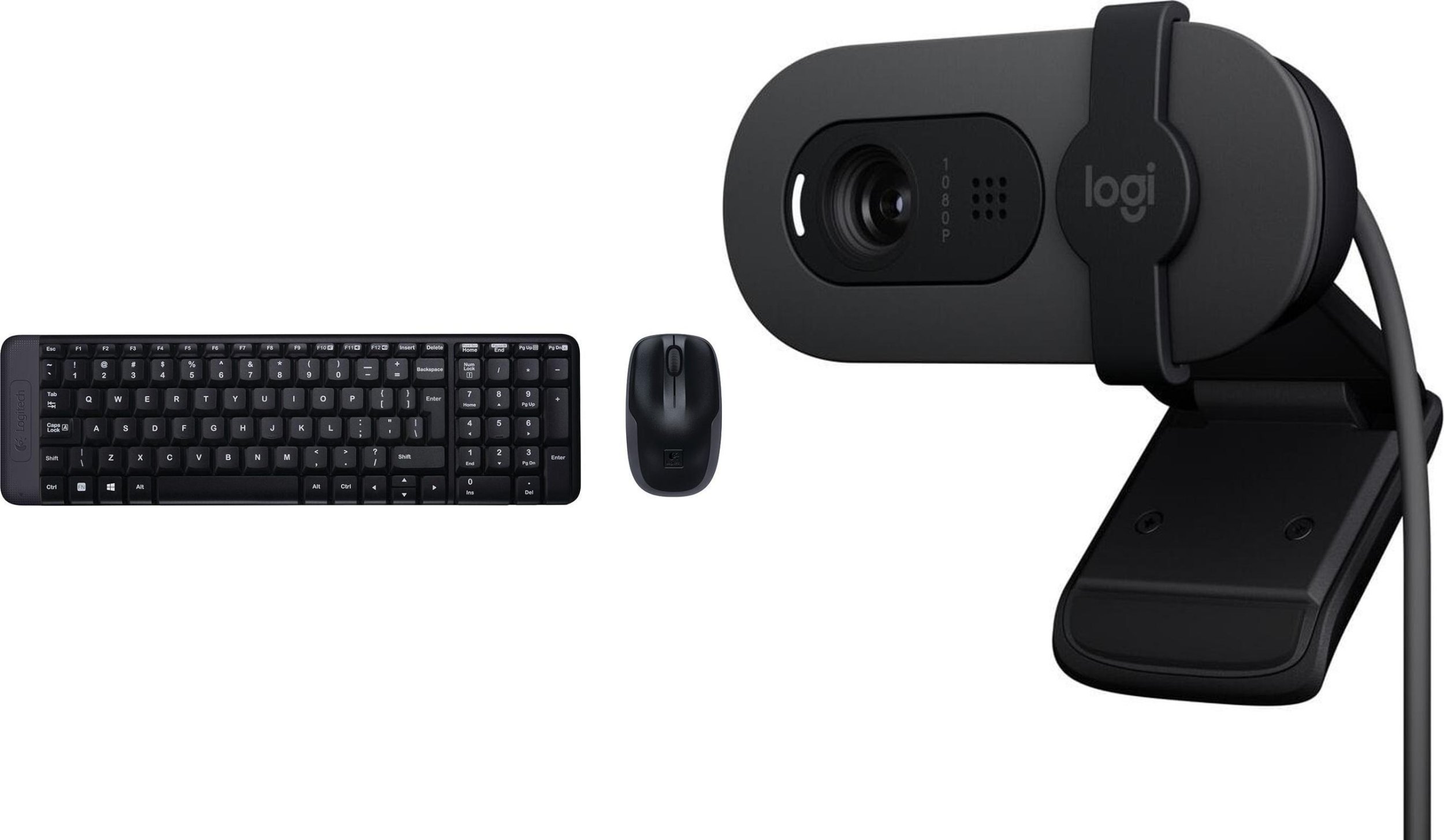 Klawiatura + mysz Logitech Wireless Combo MK220 (920-003158) + Brio 100 (960-001585)