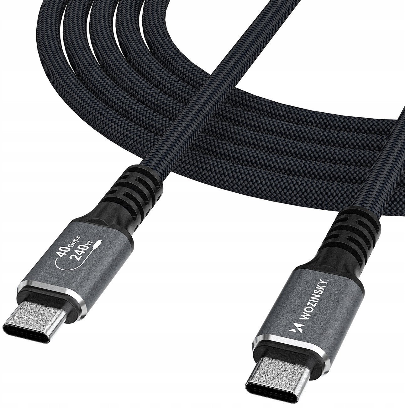 Kabel USB Wozinsky USB-C - USB-C 1 m Czarny (5907769376740)