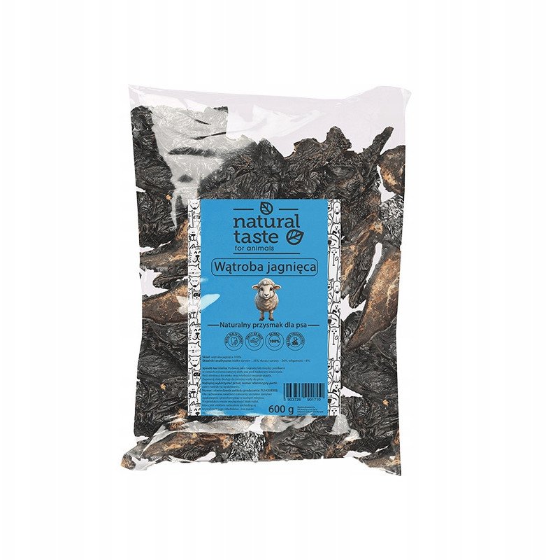Natural Taste Naturalny przysmak gryzak dla psa wątroba jagnięca 600 g