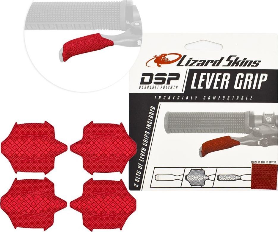 Lizard Skins LIZARDSKINS DSP Lever Grip - Crimson Red 0.5 mm (2 zestawy po 2 szt.) (NEW 2023)