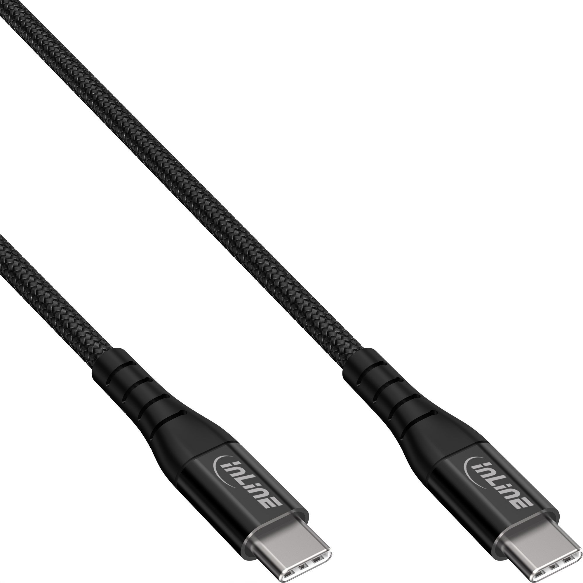 Kabel USB InLine USB-C - USB-C 1 m Czarny (35851)