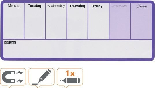 Nobo Tygodniowy planer Nobo 140x360 fiolet