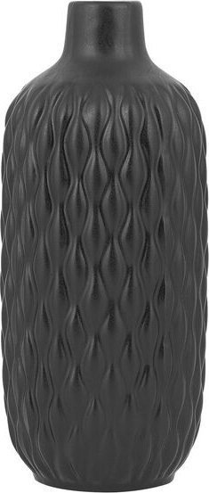 Beliani Wazon dekoracyjny ceramiczny czarny EMAR!