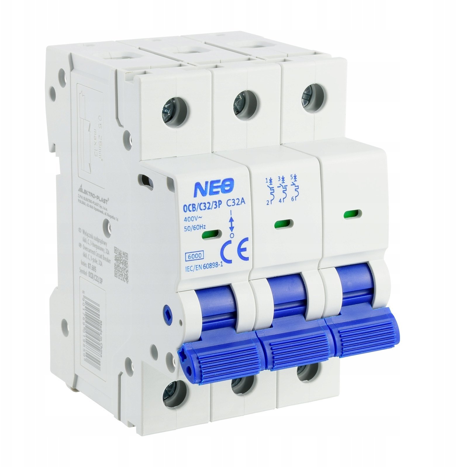 Wyłącznik nadprądowy 3P C 32A 6kA NEO OCB/C32/3P 87.685
