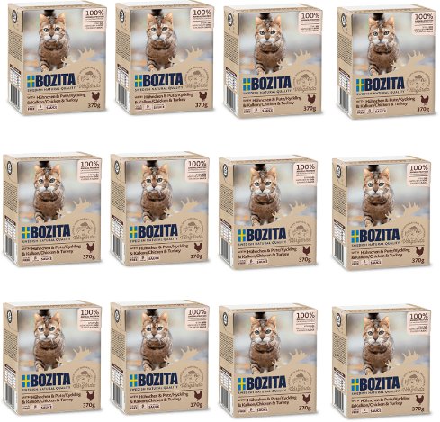 BOZITA Cat Kurczak I Indyk W Sosie 12x370g