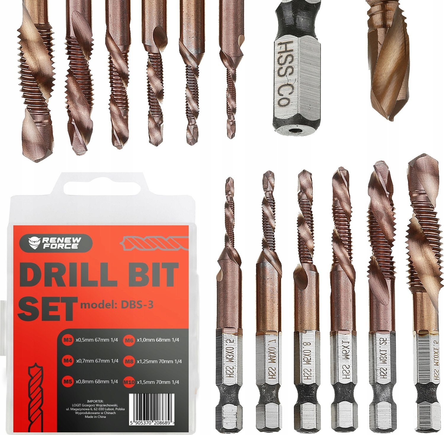 ZESTAW BITÓW DO WIERTARKI DBS-3