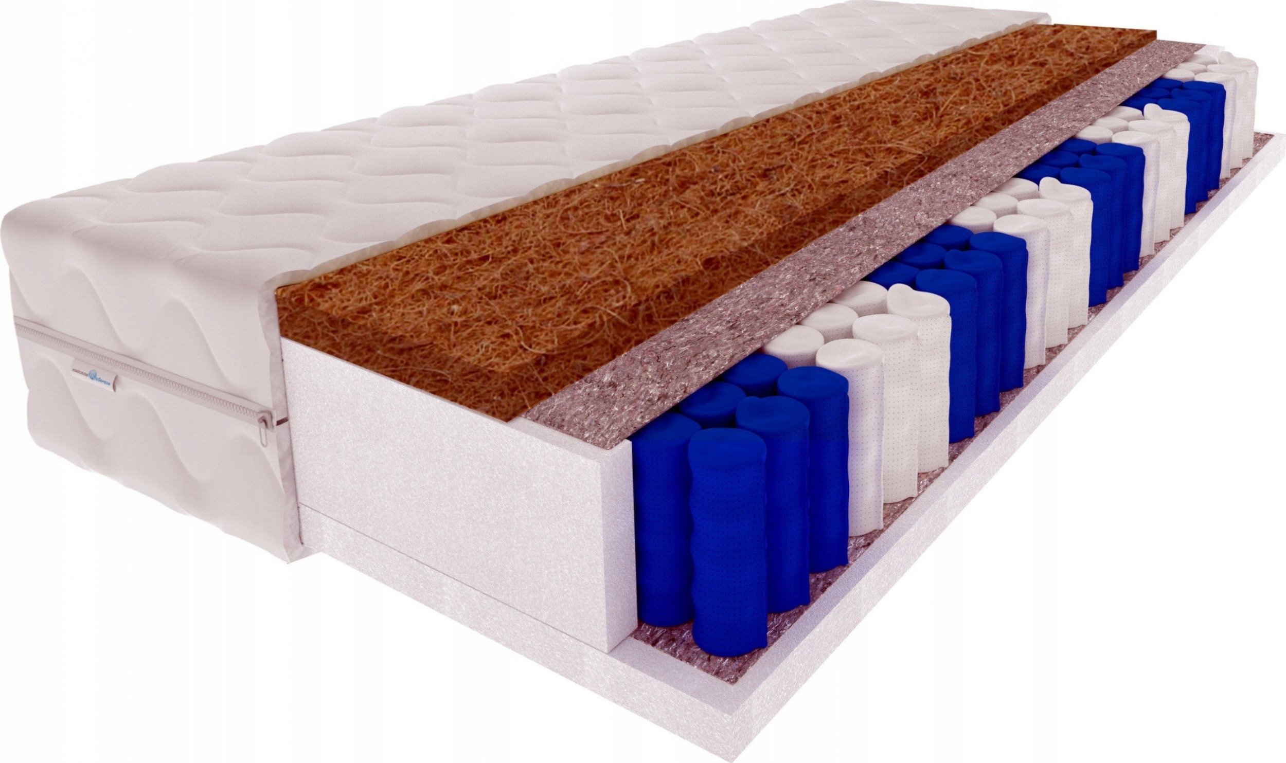 Tompol POLO 80x200x14 cm materac kieszeniowy z matą kokosową