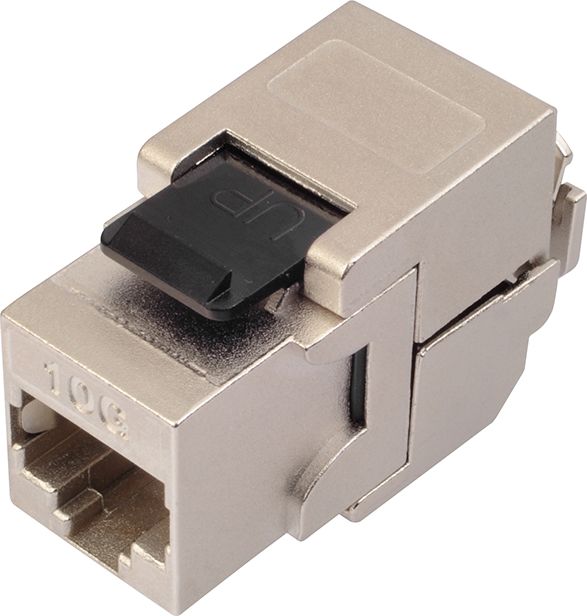 Solarix Moduł keystone RJ45 kat.6A STP (SXKJ-10G-STP-BK-NA)