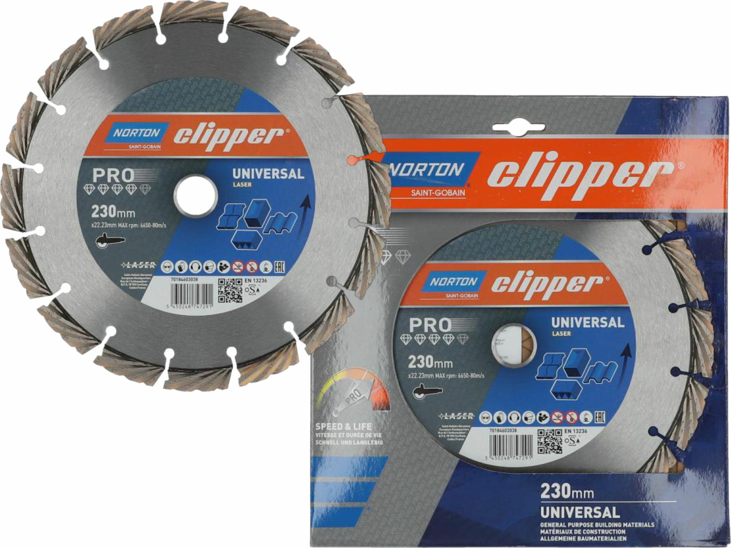 Norton NORTON TARCZA D.UNIVERSAL 230mm CLIPPER PRO UNIVERSAL LASER