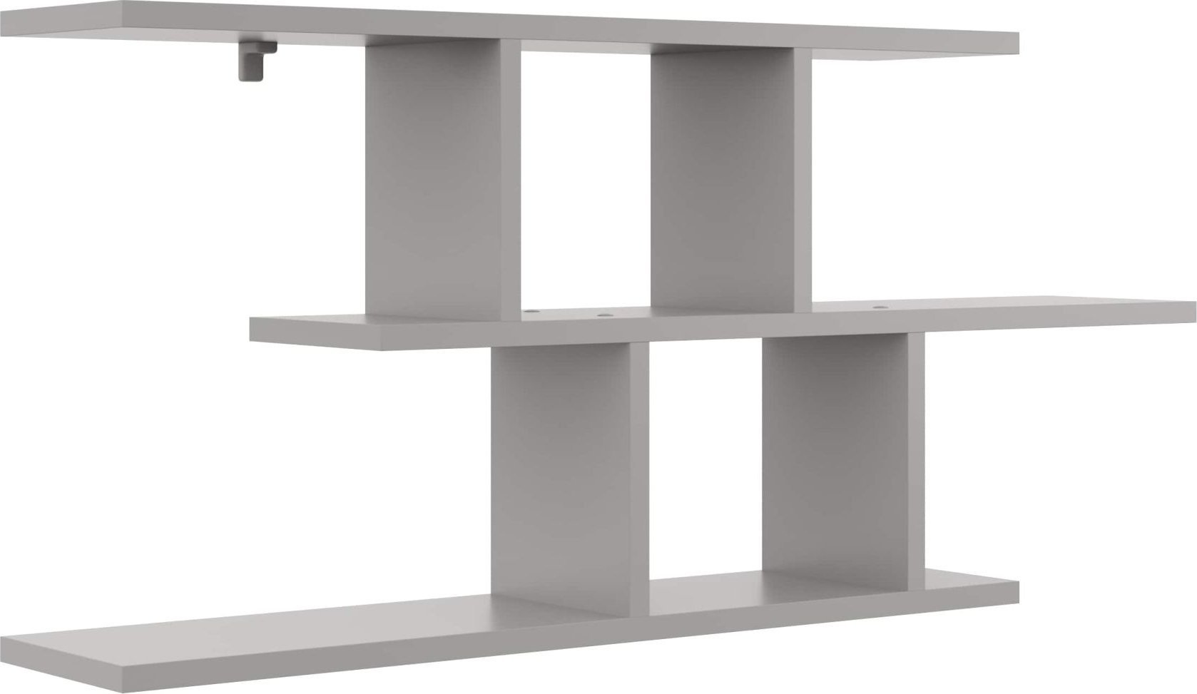 Tyletegotu Półka wisząca, asymetryczne przegrody, 100x18x45 cm, szary, mat