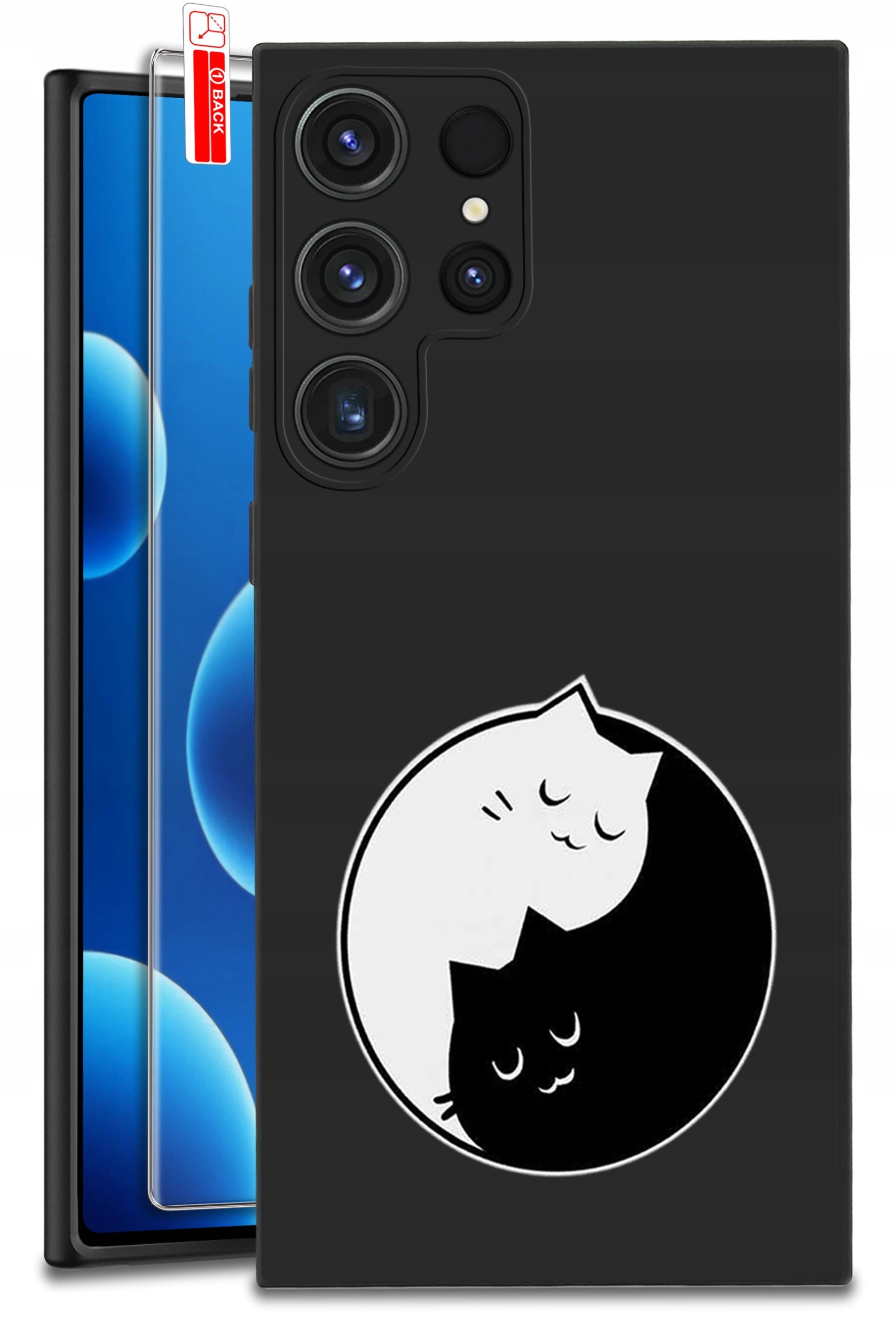 ETUI do Samsung Galaxy S25 Ultra WZORY | SILIKONOWE MATT CASE + SZKŁO 9H