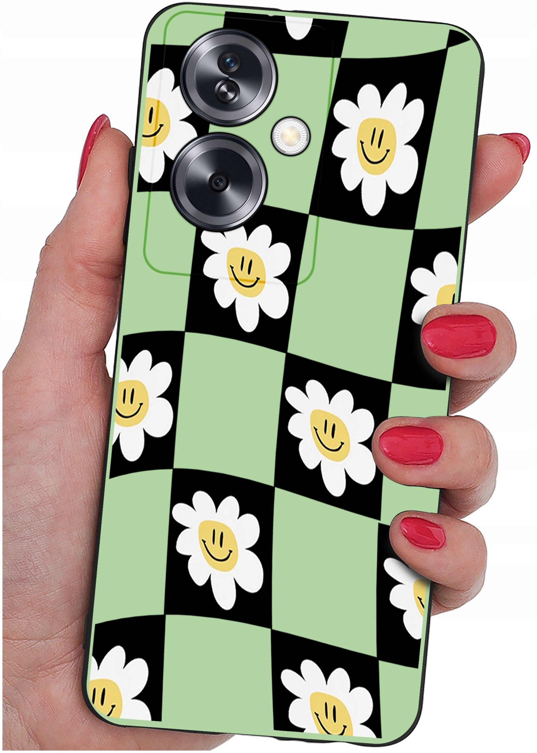 ETUI do Oppo A79 5G WZORY |SILIKONOWE MATT CASE + SZKŁO ochronne 9H