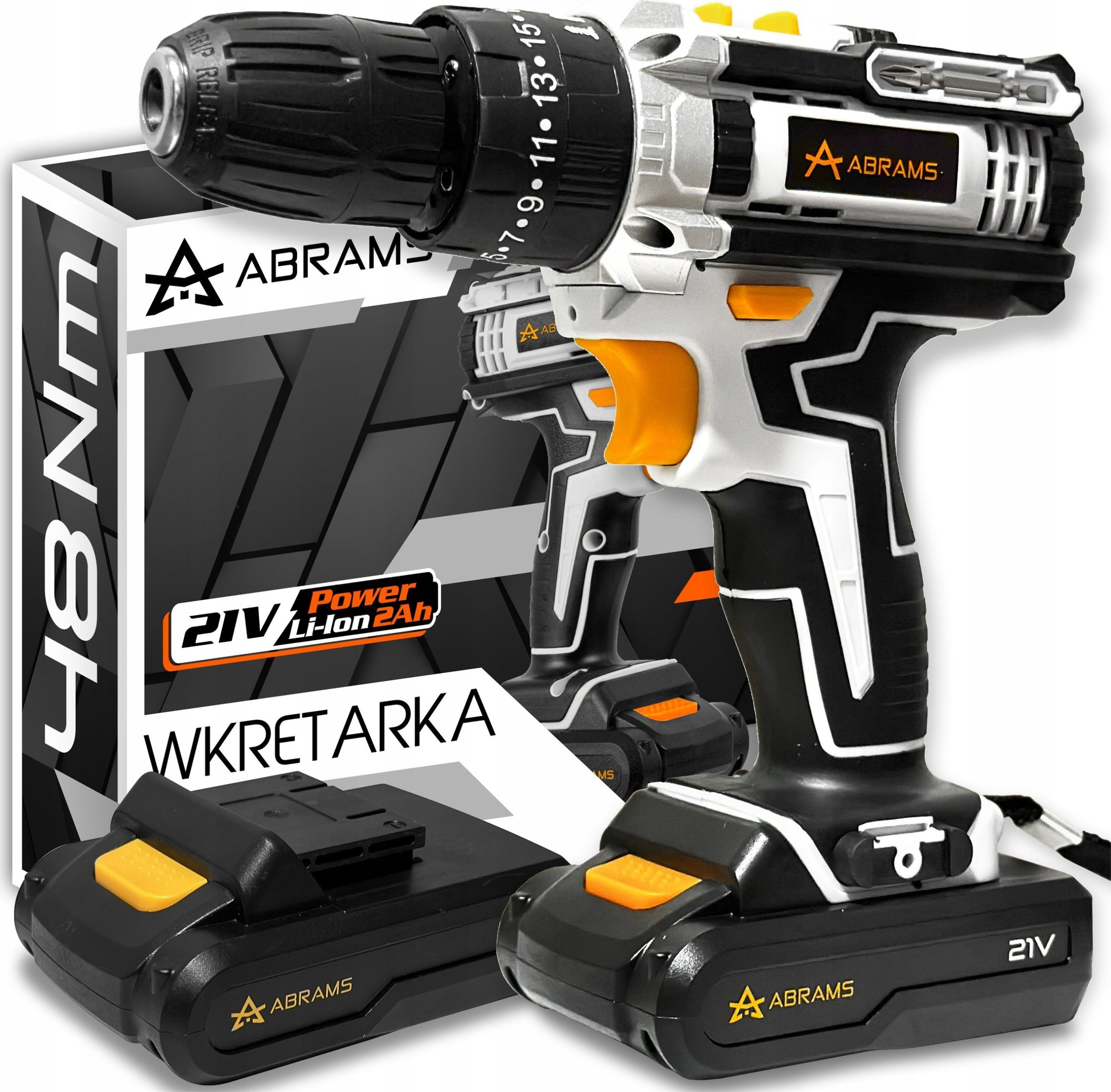 WIERTARKO WKRĘTARKA AKUMULATOROWA UDAROWA 2X AKU 21V WALIZKA WYDAJNA