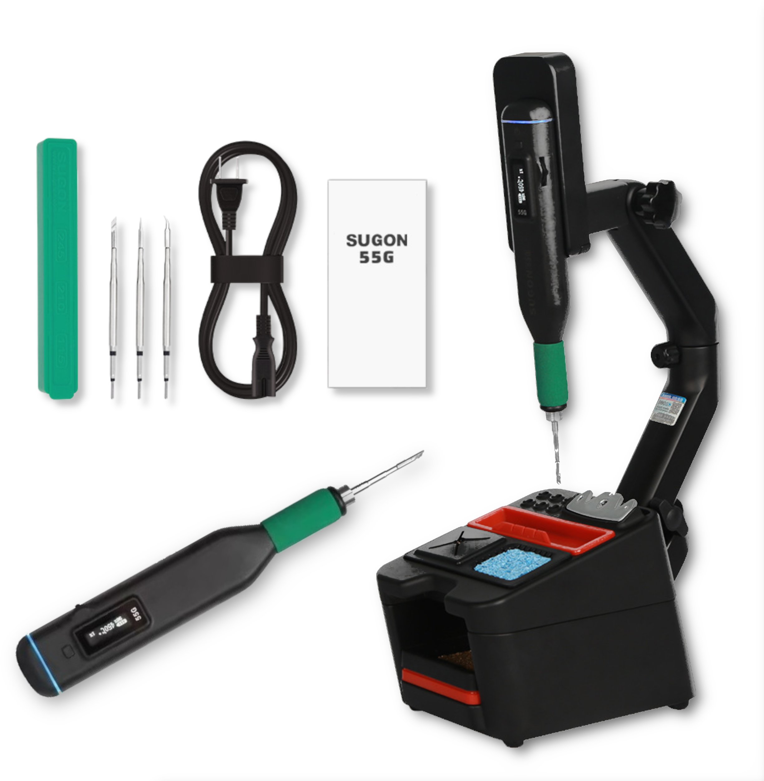Lutownica Precyzyjna Kolbowa Bezprzewodowa SUGON 55G Groty C210