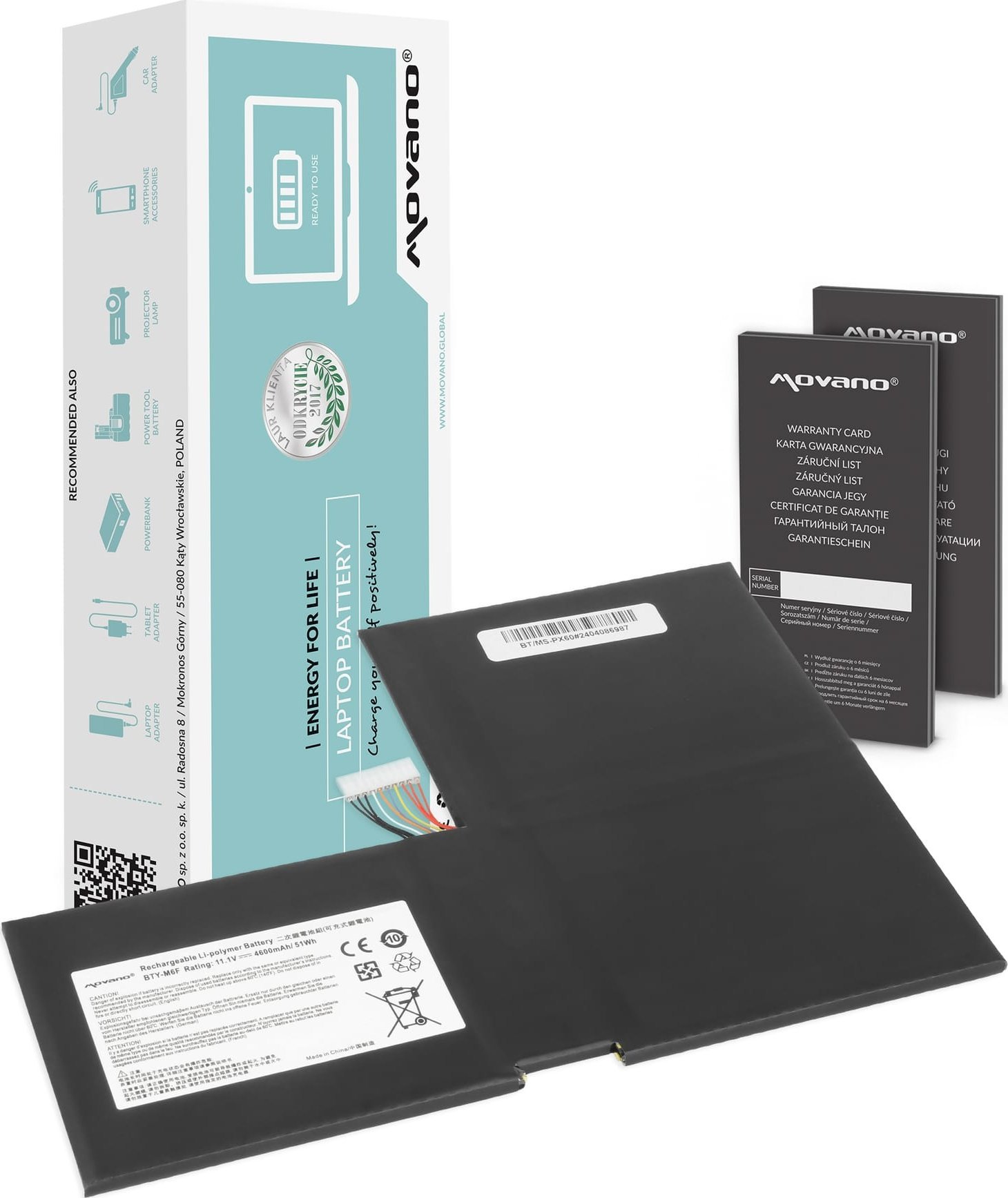 Bateria Movano Bateria Movano do MSI GS60, PX60