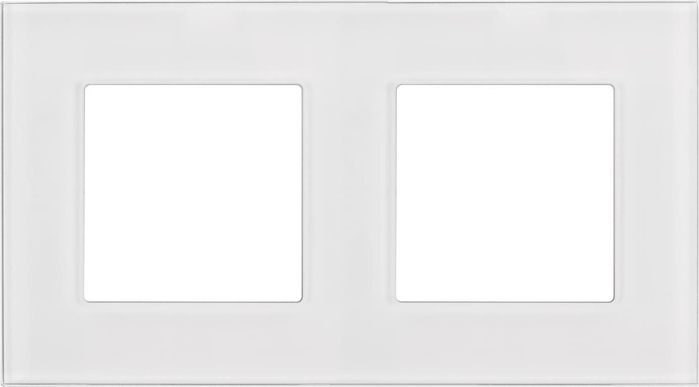 Maclean Ramka szklana Maclean MCE729W podwójna, biała, 157x86mm
