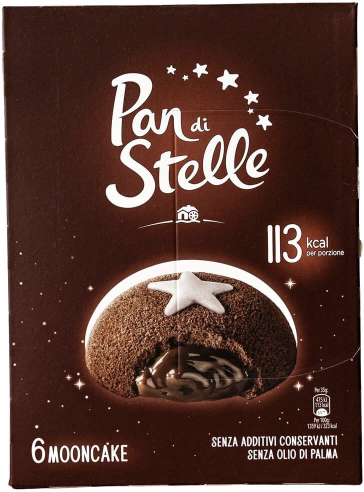 Babeczki z nadzieniem czekoladowym Moon Cake 210g - Pan Di Stelle