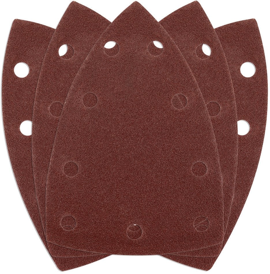 Papiery ścierne na rzep, żelazko 100 x 147 mm, P120, 5 szt., z 9 otworami do 04-623