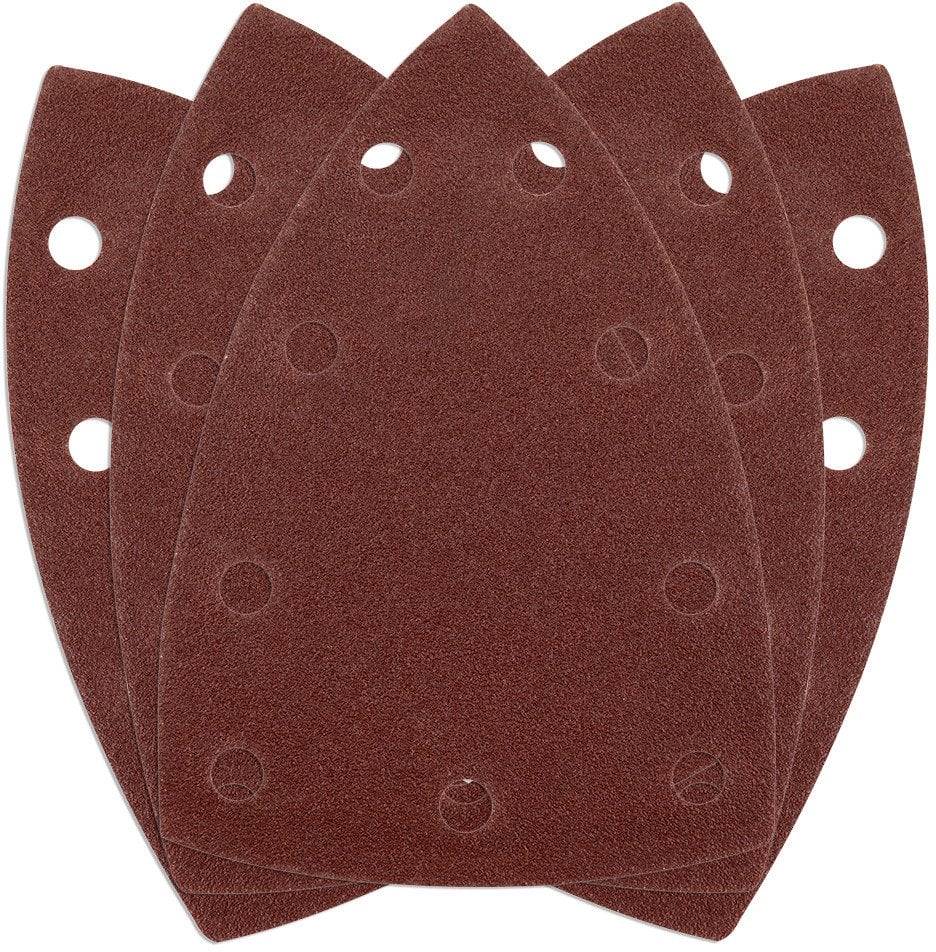 Papiery ścierne na rzep, żelazko 100 x 147 mm, P120, 5 szt., z 9 otworami do 04-623