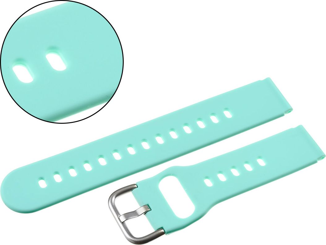 AlleTime Pasek uniwersalny 18 mm silikonowy zielony 1 + teleskopy