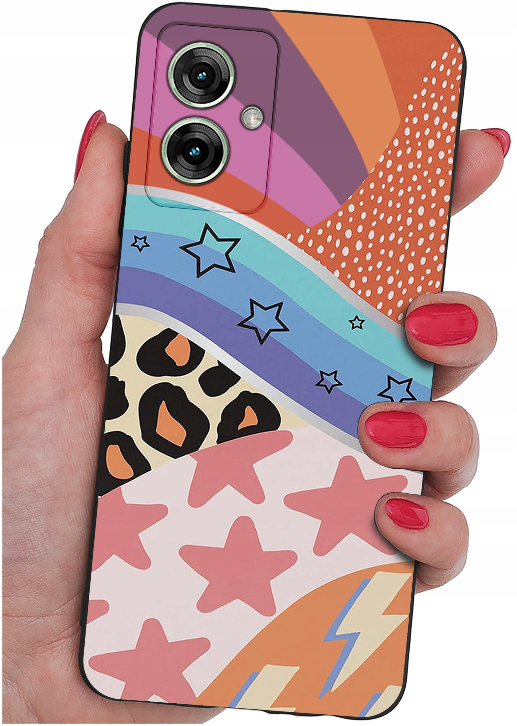 Etui do Motorola Moto G55 5G WZORY |SILIKONOWE MATT CASE + SZKŁO 9H