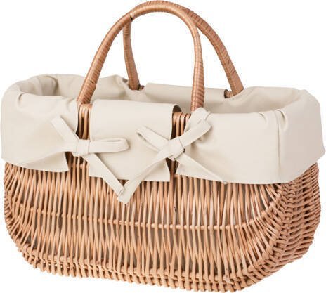 WickerPL KOSZ NA ZAKUPY WIKLINOWY - TORBA Z OBSZYCIEM 42X20 H25/34 CM