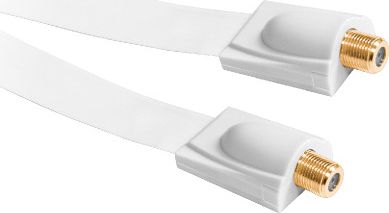 Kabel Antenowy (F) 0.25m biały (KPO3834F)