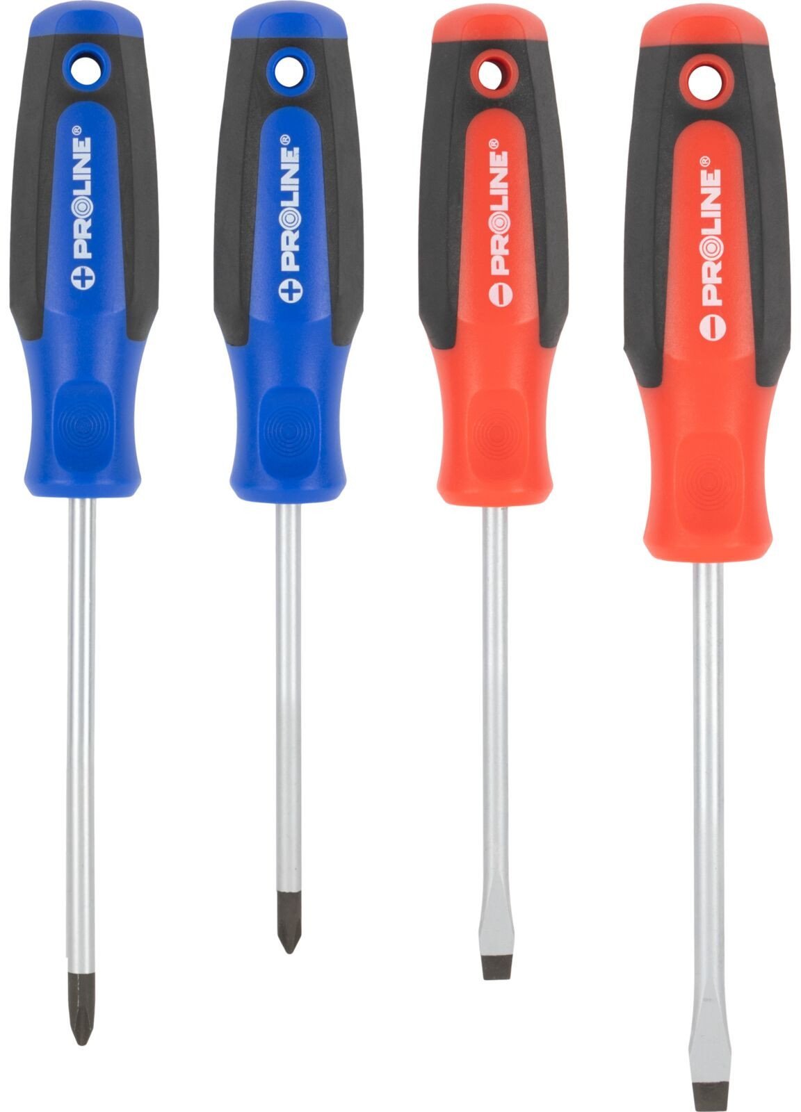 Zestaw wkrętaków 4 szt., soft-touch, s2, magnes, proline