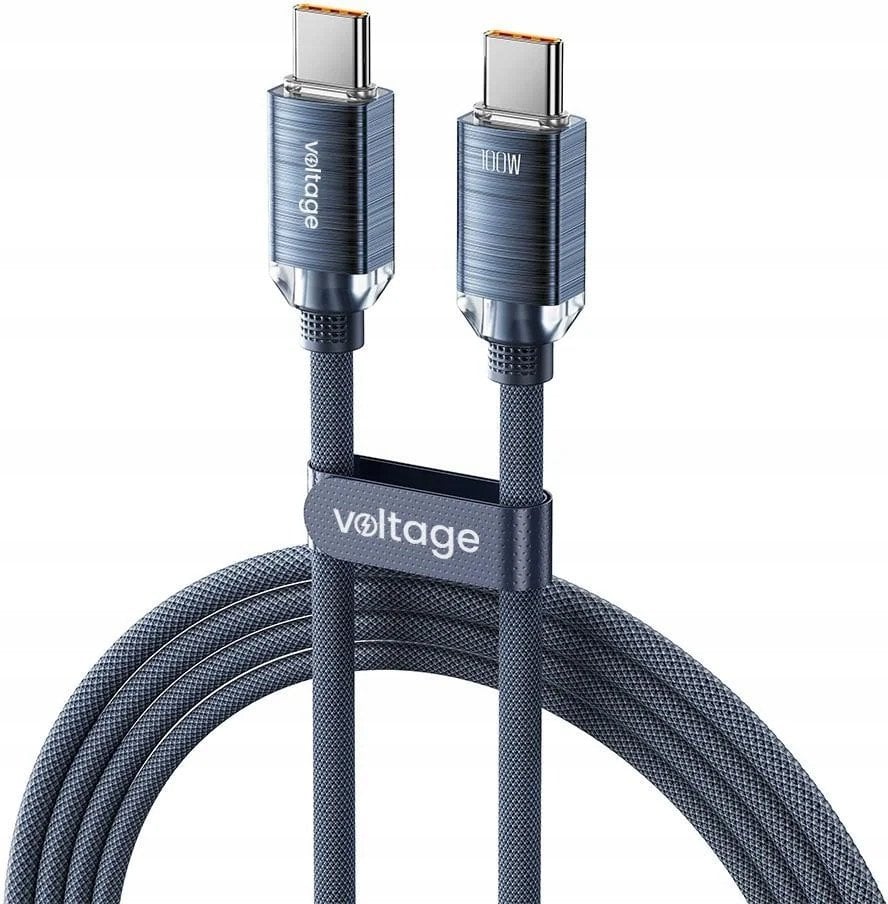 Kabel USB voltage USB-C - USB-C 1 m Niebieski (VEKC100CC100BE)