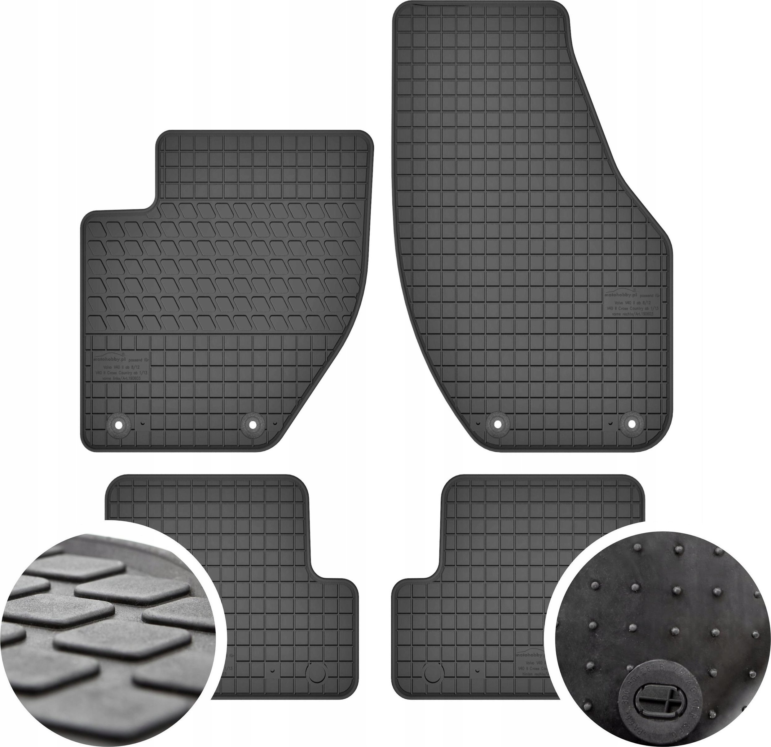 GeyerHosaja Dywaniki gumowe do Volvo V40 (2012-2019)