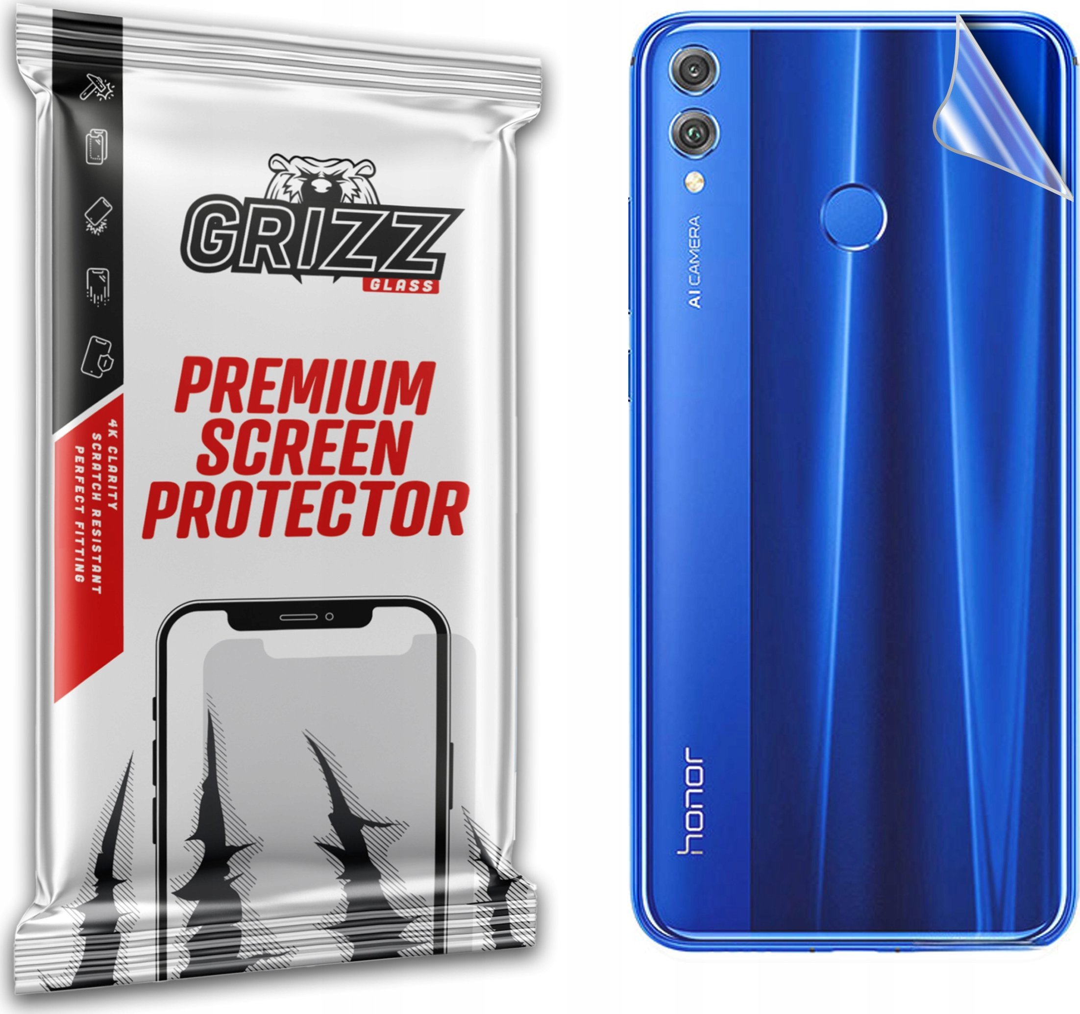 GrizzGlass Folia na tył GrizzGlass SatinSkin do Honor 8x