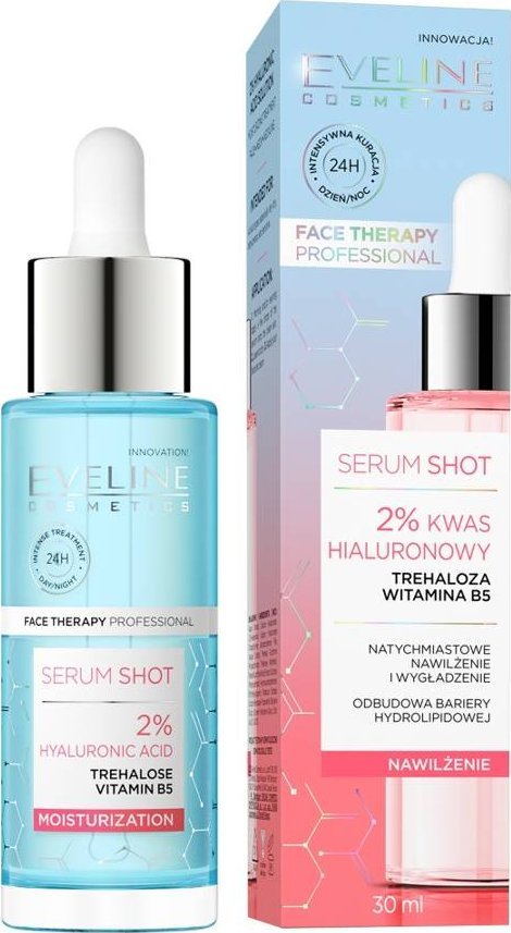 Eveline Face Therapy Professional Serum Shot - kuracja nawilżająca z 2% kwasem hialuronowym 30ml