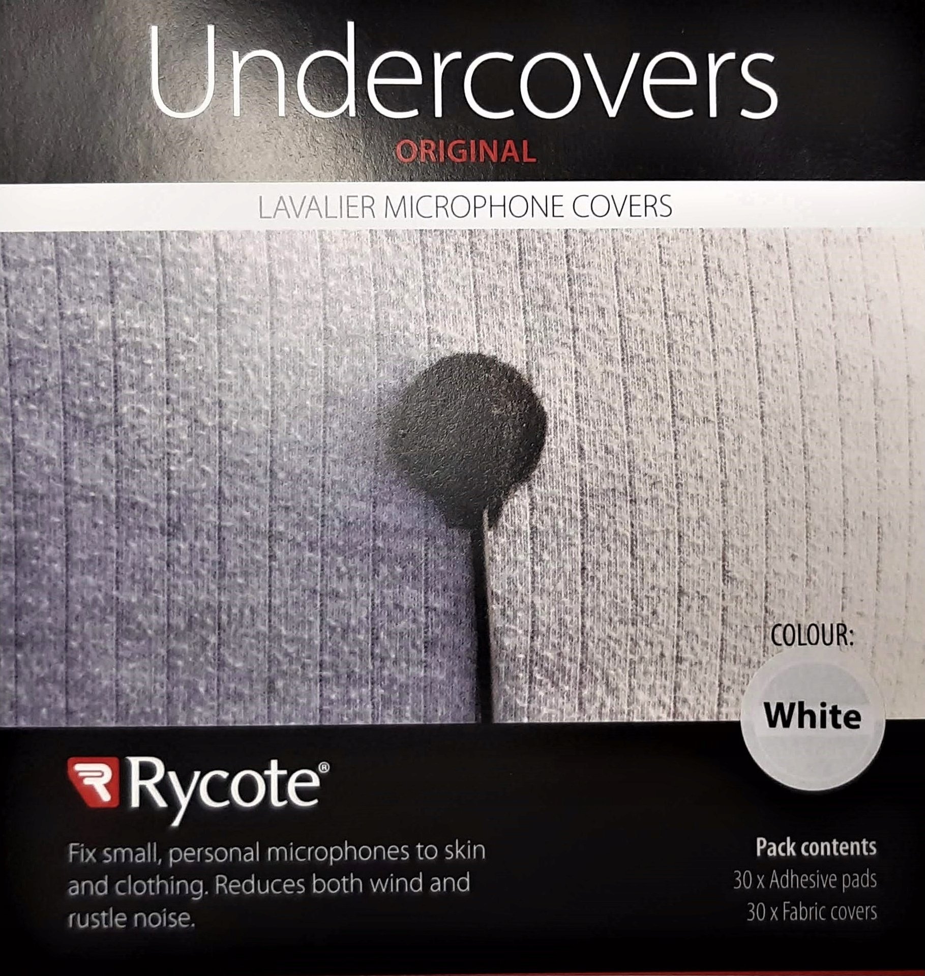 Rycote Rycote Undercovers, White - 30 pieces+30 Stickies